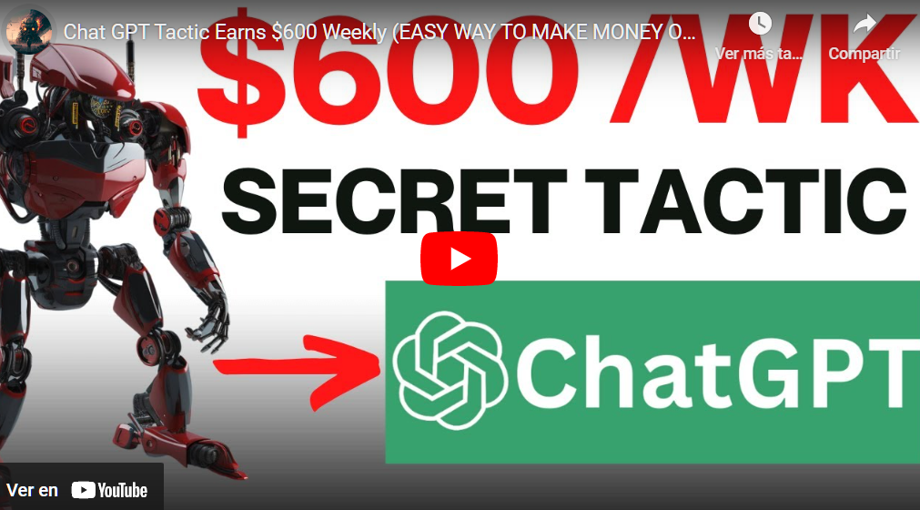 chat gpt tactic earns $600 weekly (easy way to make money)