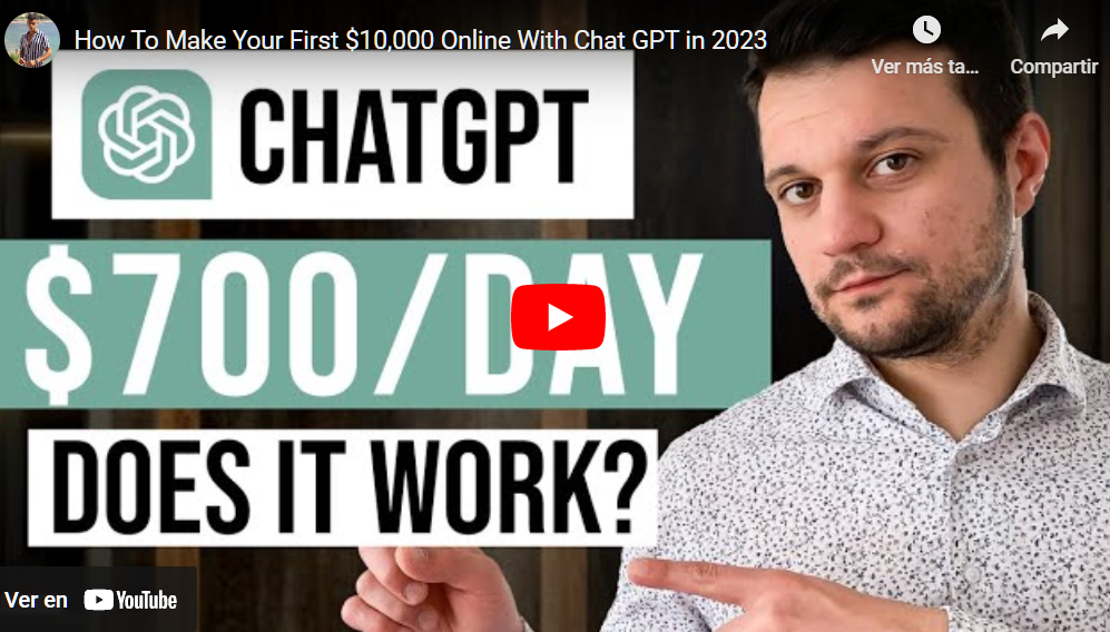how to make your first $10,000 online with chat gpt in 2023